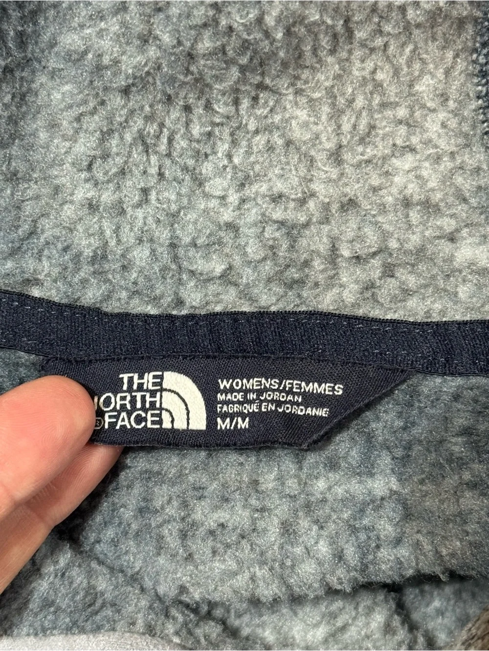 The North Face Women’s Plaid Fleece Hoodie Pullover Gray Size Medium Medium